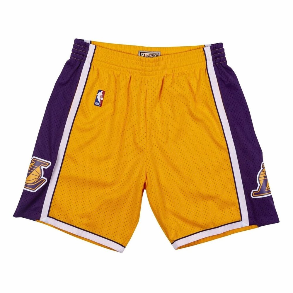 Mens Mitchell & Ness NBA Swingman Shorts 2009 Los Angeles Lakers LARGE Yellow